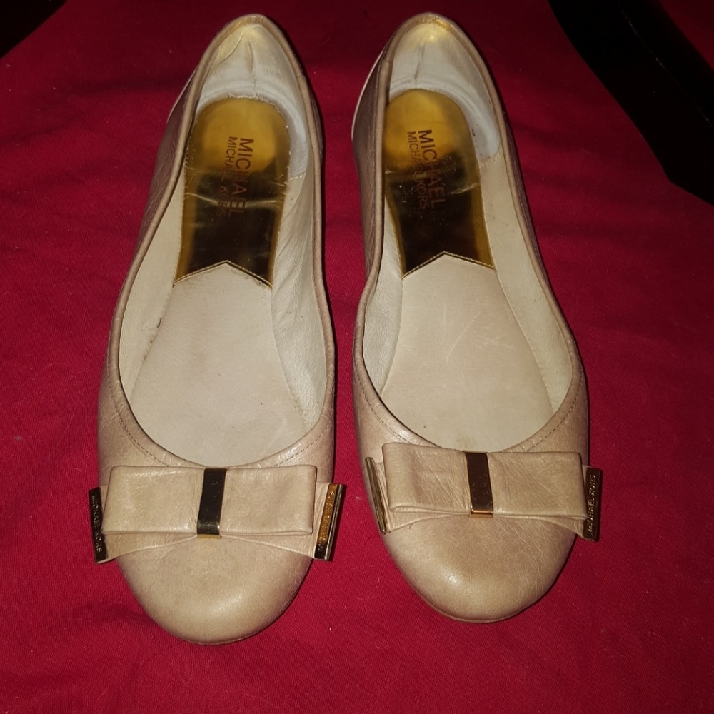 Michael Kors Blush Leather Ballet Flats